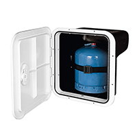 196257 TOP LINE Cont. f/Gaz Bottle 3kg,White,370x390mm, Interr. Gasket