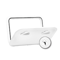 196318 TOP LINE Hatch w/Lock, Grey, 353x606mm