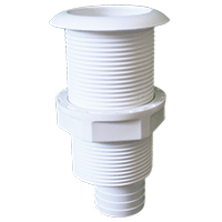 197004 Thru-Hull 1 ½'', w/Displaced Hose Barb, Ø31mm, White