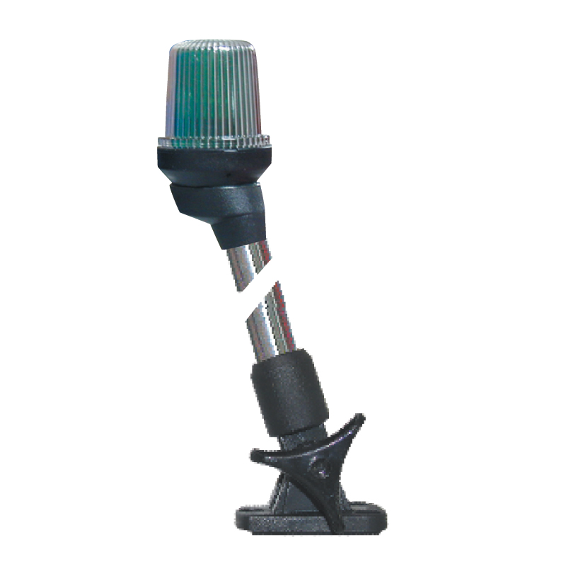30214 Pole Light, Tri-colour, Folding 23cm, with black housing