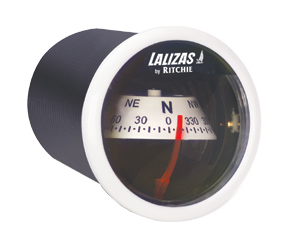 Lalizas 31359 - Compass Sport X-23WW-L, Bulkhead Mount, White Dial - White Ring