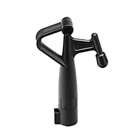 38579 Hook Plastic, Female, Ø25mm, Black