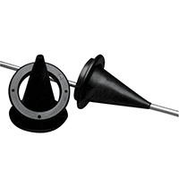 43137 Cable Boot w/Plastic Embedded Ring, Ø89mm, cut-out Ø59mm, Black