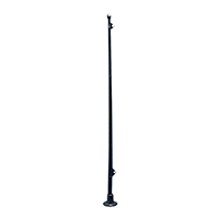 43230 Flag Staff, w/Vert. & Horiz. Base, L.390mm, Black