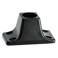 43246 Rectangular Socket 90°, f/Tube Ø22mm, Plastic, Black
