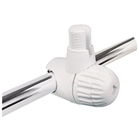 43257 Antenna Bracket for Rail Ø18-27mm, Plastic, White