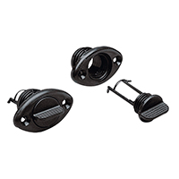 43462 Drain Socket, w/Captive Plug, Oval 54x33mm, White