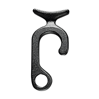 43641 Hook for Fender, on Ø20-22mm Rail, 85x38mm, Black