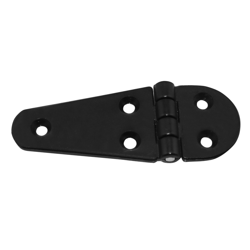 43686 Hinge Polyamide, Semi-Oval, 108x40x4.5mm, Black