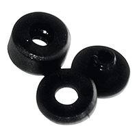 43836 Windshield Spacer & Screw Caps Black