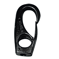 44047 Snap Hook w/Eye Ø14x68mm, f/Ø10mm Cord, Polyam. Black