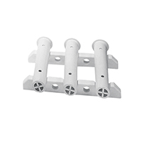 44512 Storage Rack Set for 3 Rods, Bulkhead Mount, White