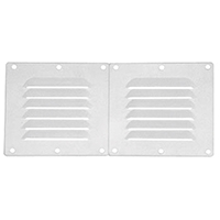 44545 Vent. Shaft Grilles Cover, Double, 258x118x6,5mm, White