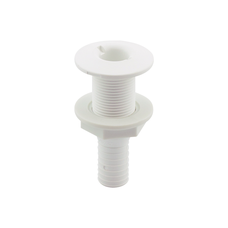 44705 Thru-Hull Fitting 3/4'', w/Hose Barb Ø19mm, White
