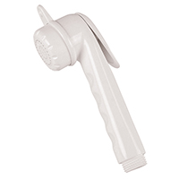 47083 Shower Head, ABS, Long, 1/2'' Thread, w/o Hose, White