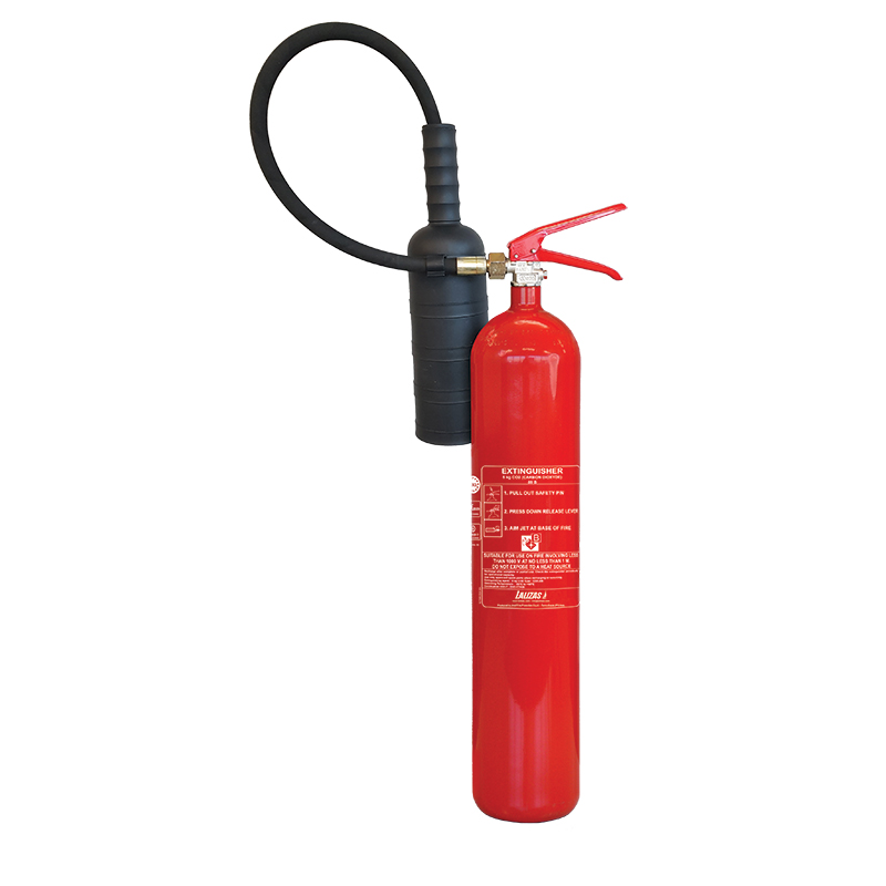 499522 LALIZAS Fire Extinguisher CO2, 5kg, w/wall bracket, MED (EN,ES,HR)
