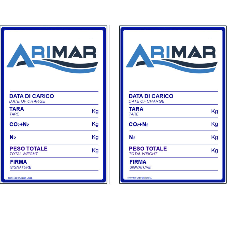 500974 Label for Cylinder - (Set of 2 pieces)