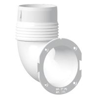 54389 Ventilator Connector, Elbow, Ø76mm, White