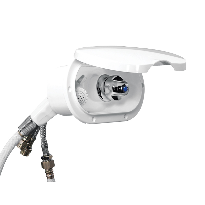 54601 Case w/Wh.Shower, Cold Wat.Tap, 3m Hose, w/Lid, White