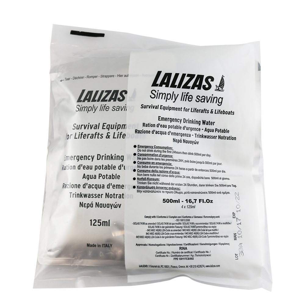 56700 LALIZAS Emergency liferaft drinking water 4x125ml