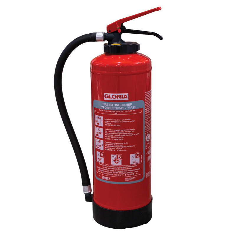 70418 LALIZAS Fire Extinguisher Dry Powder,6kg,Cartridge Operated,w/wall bracket,SOLAS/MED(EN,GR,CN)