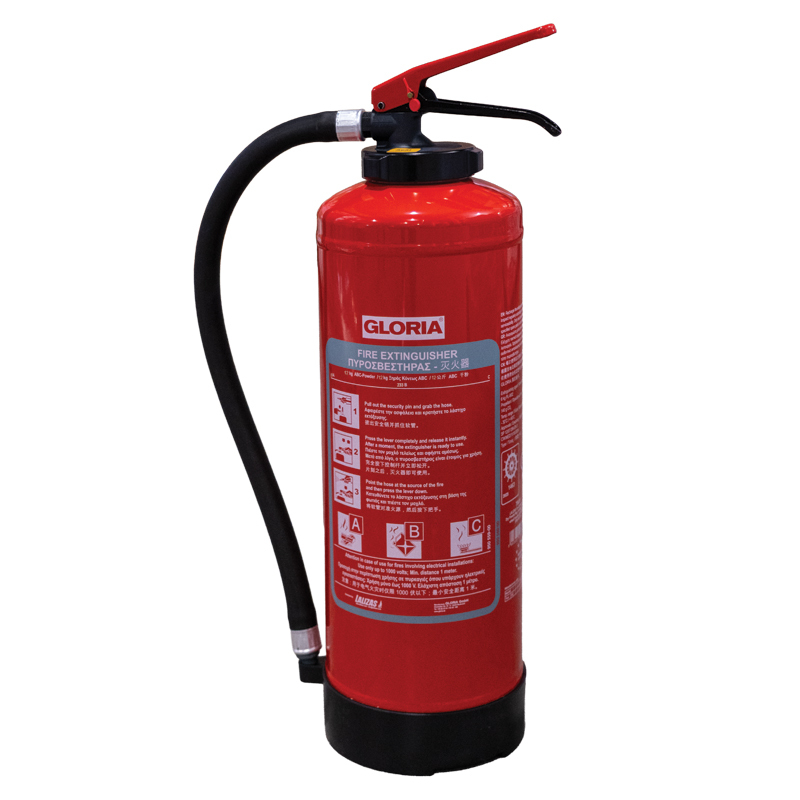 70419 LALIZAS Fire Extinguisher Dry Powder,12kg,Cartridge Operated,w/wall bracket,SOLAS/MED(EN,GR, CN)