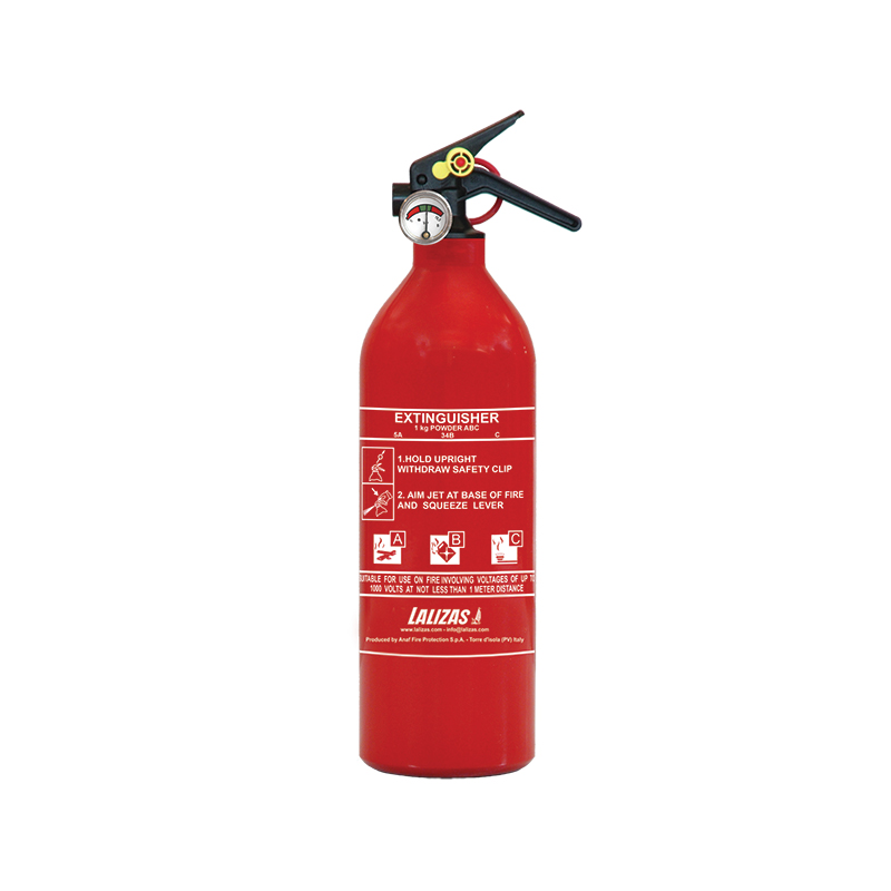 704432 LALIZAS Fire Extinguisher Dry Powder, 1kg, Stored Pressure w/bracket, MED (EN,ES,HR)