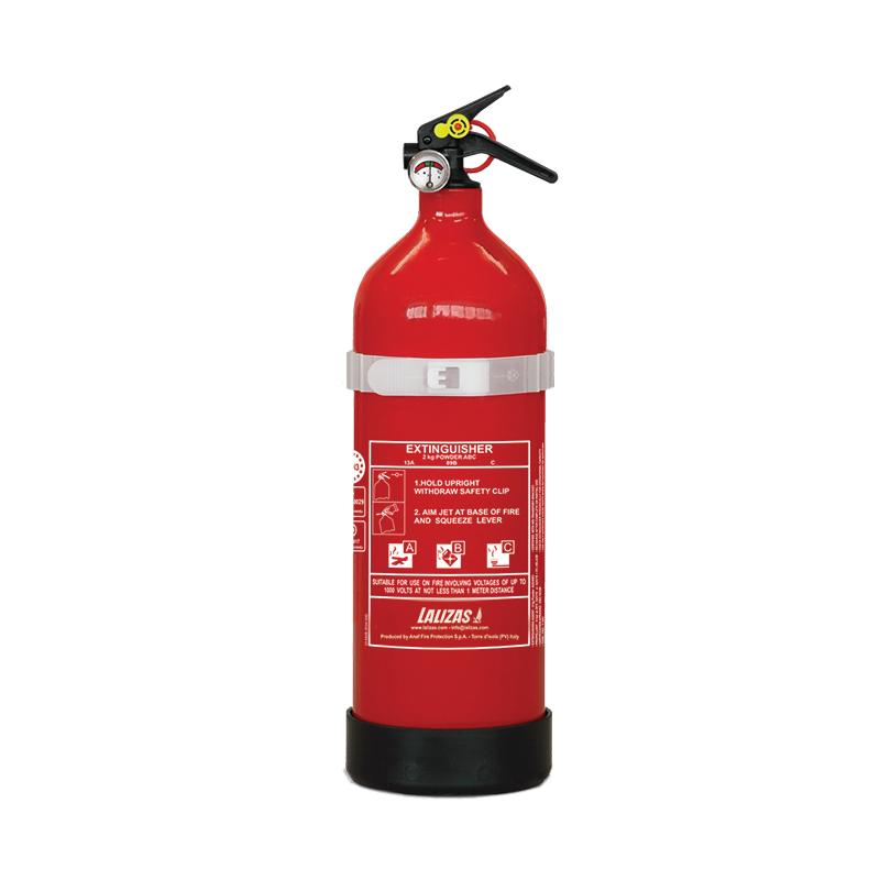 704442 LALIZAS Fire Extinguisher Dry Powder, 2kg, Stored Pressure w/bracket, MED (EN,ES,HR)