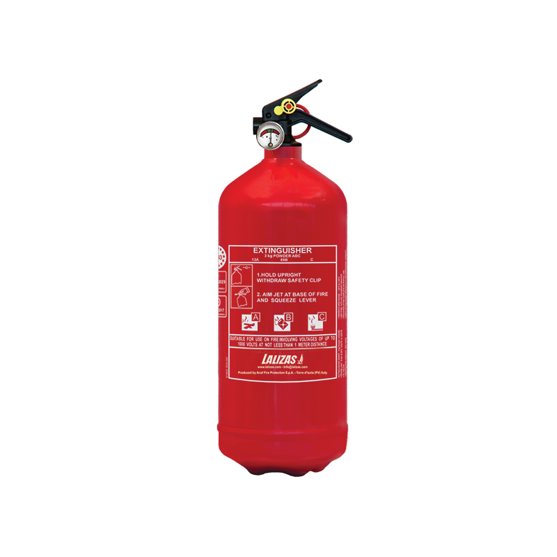 704452 LALIZAS Fire Extinguisher Dry Powder, 3kg, Stored Pressure w/bracket, MED (EN,ES,HR)