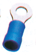 70469 Ring Connector, Diam. 6,4mm, blue, for 1-2,5mm2 wire (25 pcs)