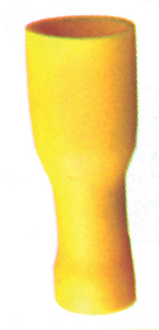 70483 Fully Insulated Disconnect - Double Crimp, yellow, for 2,5-6mm2 wire (15 pcs)