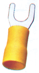 70488 Flanged Space Connector, Diam. 5.3mm, yellow, for 2,5-6mm2 wire (20 pcs)