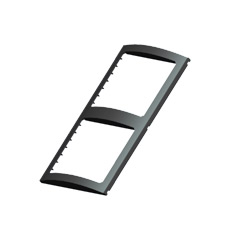 70584 Switch Panel Frame, double, L 18.5 cm W 10cm, black