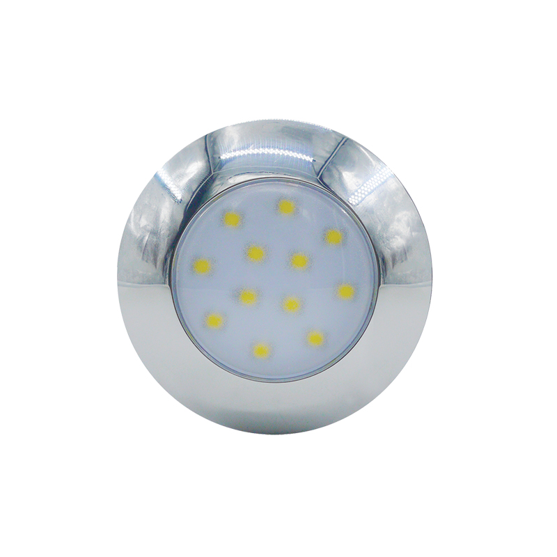 70673 AquaLED Dome Light, 12 LEDs, 12V-28V, Chrome