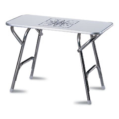 70939 Aluminum table w/ melamine top, 44Χ88cm