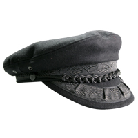 71043 Hydraiiko Cap, handmade, black, medium (size 57)