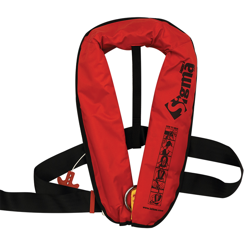 71094 Sigma Infl.Lifejacket, Auto, 170N, w/Harness, ISO, Adult, Red