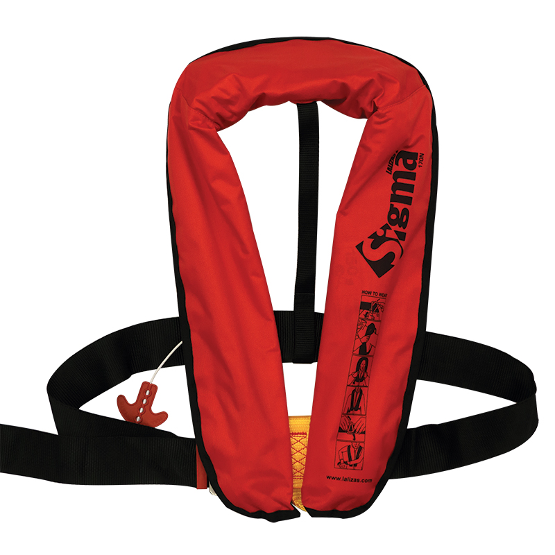 71096 Sigma Infl.Lifejacket, Auto, 170N, ISO, Adult, Red