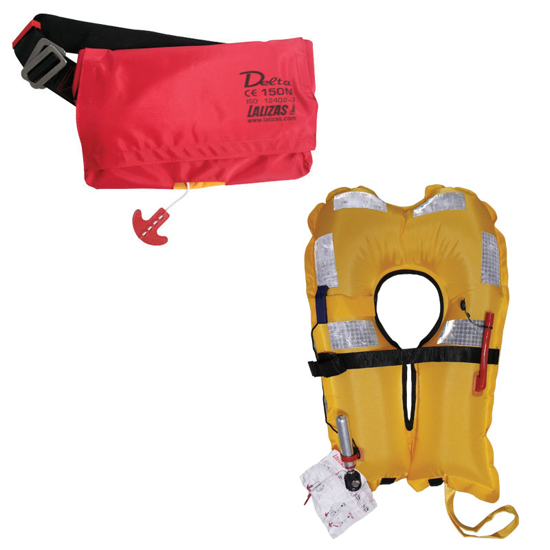71109 Delta Infl.Lifejacket, Belt-Pack, Manual, 150N, ISO, Adult