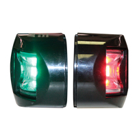 71313 FOS LED 12 Starboard & Port Lights 112,5°, Side mounted, Set, with black housing