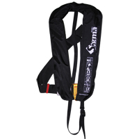 72081 Sigma Infl.Lifejacket, Auto, 170N, w/D-ring & Crotch Strap, ISO, Adult, Βlack