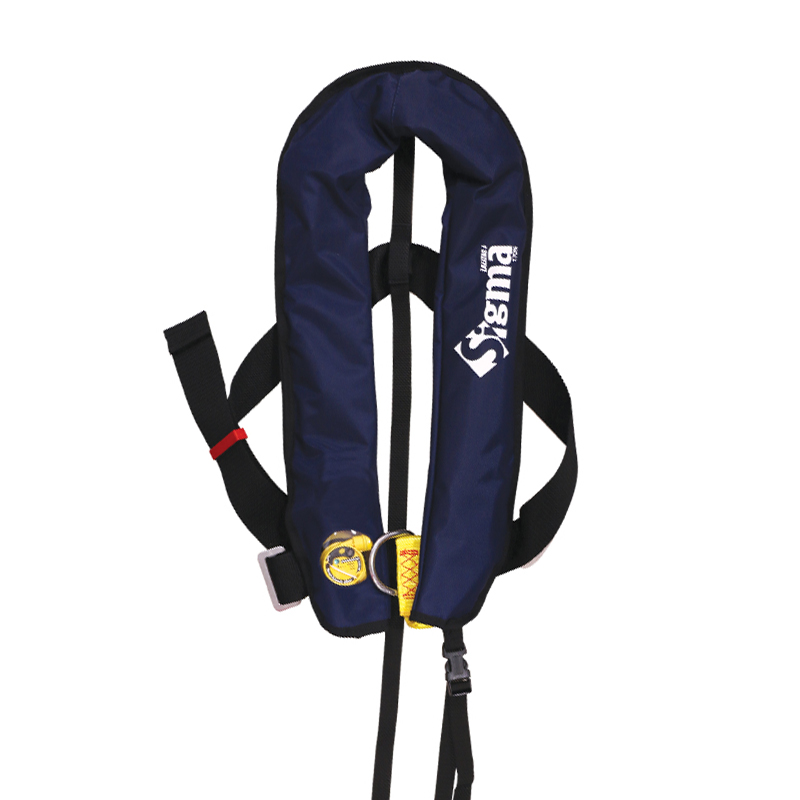 720811 Sigma Infl.Lifejacket,Auto,170N, HammarMA1, w/D-ring & Crotch Strap, ISO, Adult, Blue