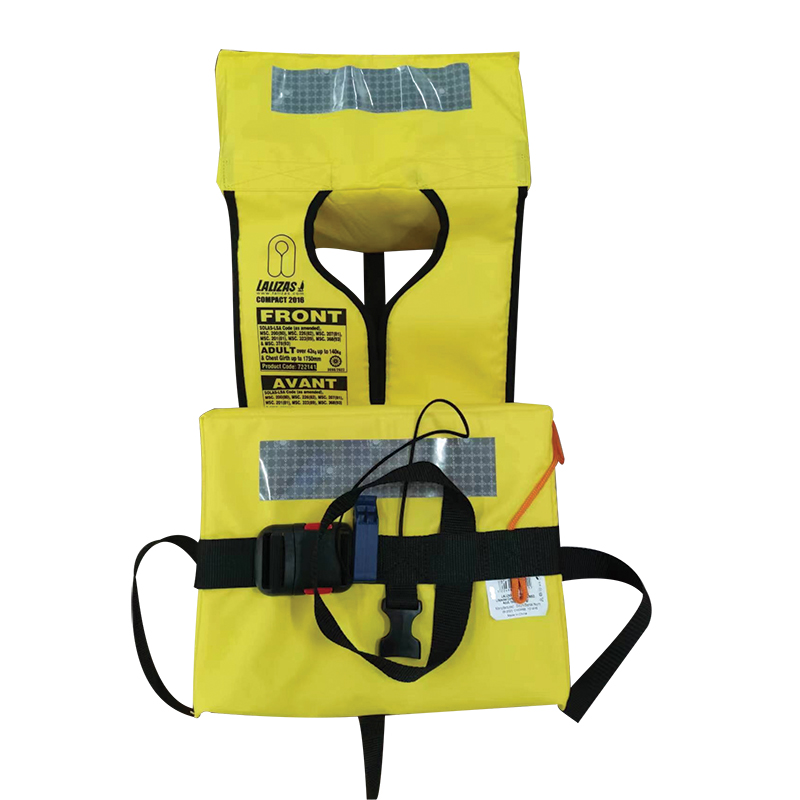 722141 LALIZAS Foam Folding Lifejacket Compact, SOLAS/MED-MER, Adult, Yellow