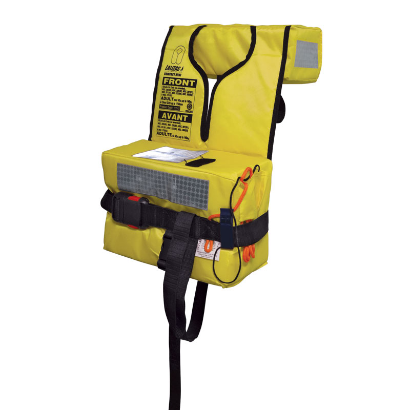 722143 LALIZAS Foam Folding Lifejacket Compact Mini, SOLAS/MED, Adult, Yellow