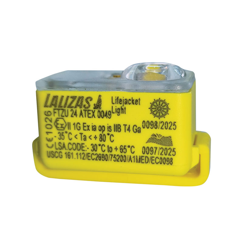 72353 LALIZAS Lifejacket LED Flashing Light"Safelite IV"ON-OFFwater activat.,USCG-SOLAS/MED-MER-ATEX-IECEx