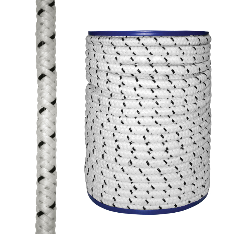 72432 CABO Ops purpose rope, diam. 12mm, 20m, white with blue braid