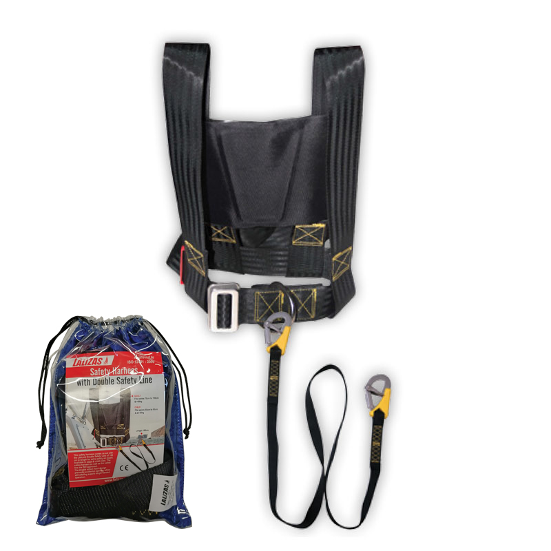 74570 Safety Harness & Saf. Line,Double,L185cm,ISO,Adult,Set