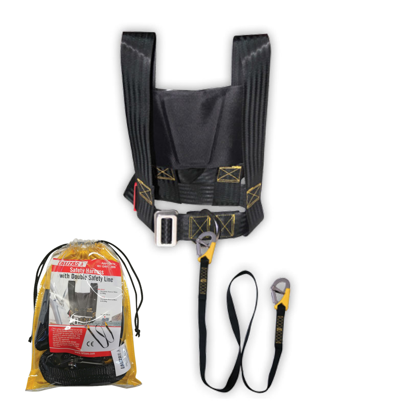74571 Safety Harness & Saf. Line,Double,L185cm,ISO,Child,Set