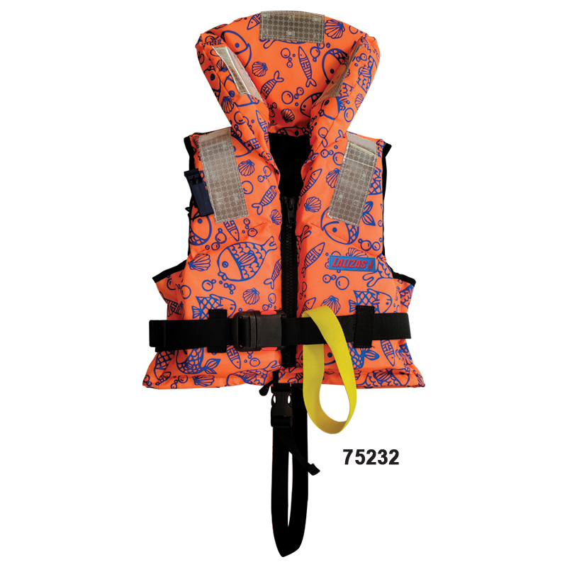Lalizas 75232 - LALIZAS Lifejacket, 150N, ISO, Child, 30-40kg, Fluo Orange w/Aquatic Pattern