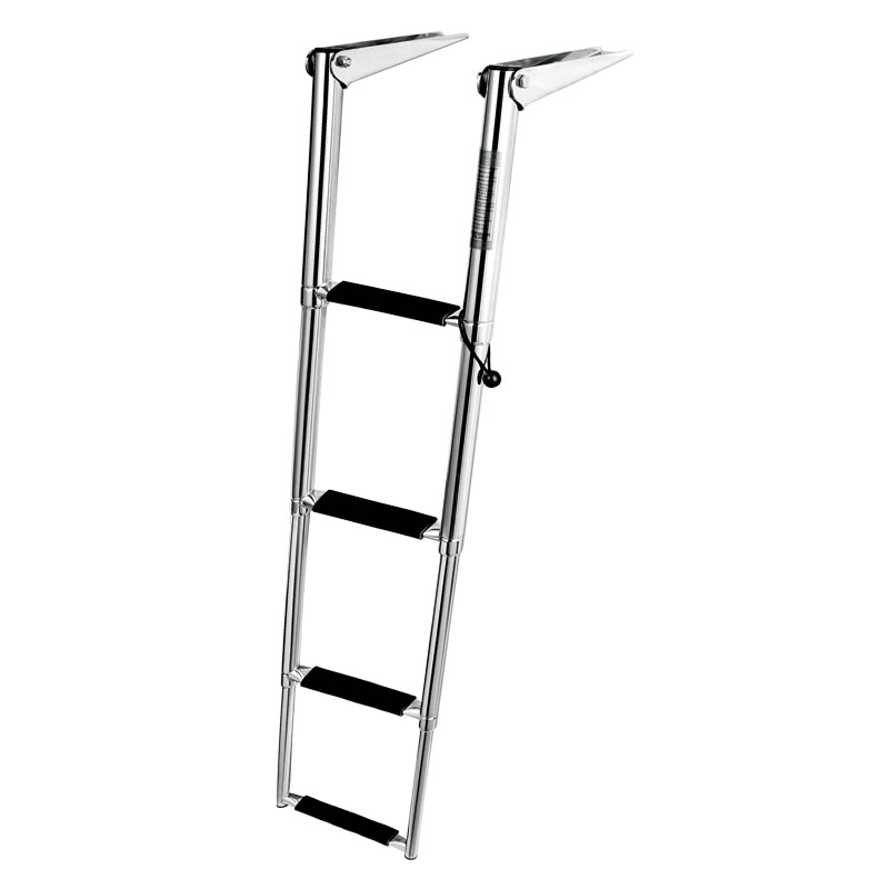 75478 Telescopic Ladder, 4 steps, Inox316, L1145xW395xCentr.W178mm, Narrow